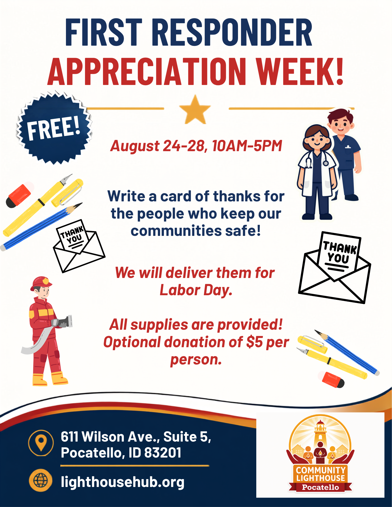 First Responder Appreciation Week at Community Lighthouse Pocatello